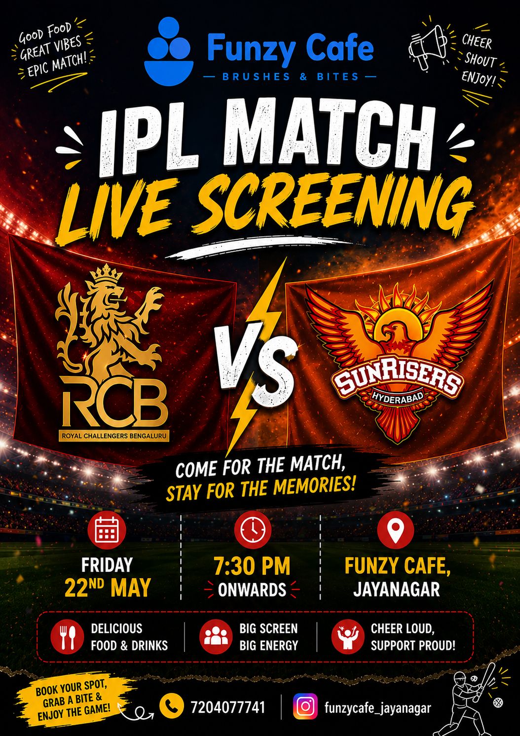 RCB Match Live Screening
